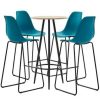 Table Haute Et Bar * | Les Meilleures Critiques De Asupermall Ensemble De Bar 5 Pcs Plastique Turquoise