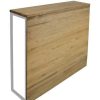 Table Haute Et Bar * | Meilleure Affaire Box Furniture Comptoir Icub Style Industriel 120X30X110 Blanc Vieilli Blanc