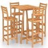 Table Haute Et Bar * | Meilleure Vente Youthup Ensemble De Bar D'Exterieur 5 Pcs Bois D'Acacia Massif Brun