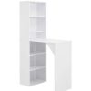 Table Haute Et Bar * | Budget True Deal Table De Bar Avec Armoire Blanc 115 X 59 X 200 Cm