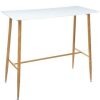 Table Haute Et Bar * | Le Moins Cher Atmosphera, Crzateur D'Intzrieur Table De Bar En Bois Roka 60X120Cm Blanc