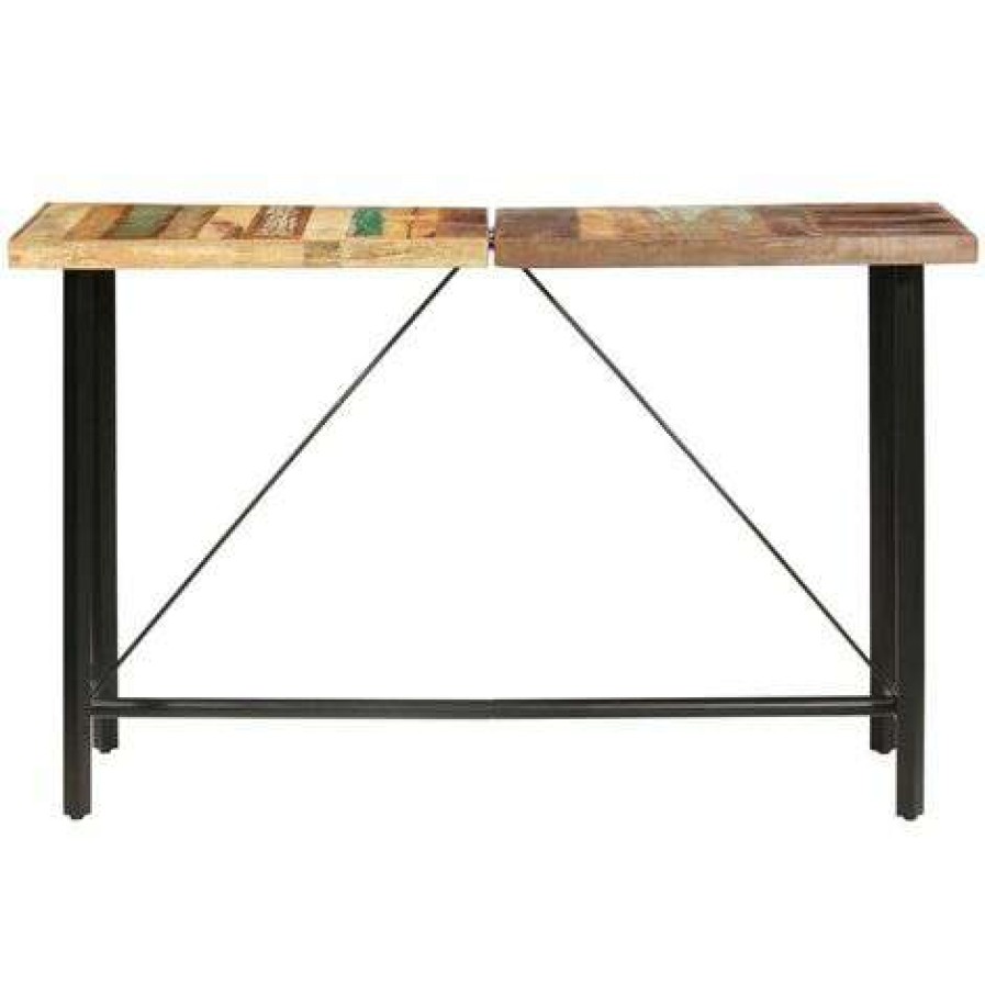 Table Haute Et Bar * | Bon Marche Vidaxl Table De Bar 180X70X107 Cm Bois De Recuperation Solide Brun