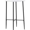 Table Haute Et Bar * | Promo True Deal Table De Bar Blanc 60 X 60 X 111 Cm Mdf