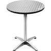 Table Haute Et Bar * | Coupon Yongqing Table Bistro Haute De Bar Aluminium Reglage En Hauteur 70/110 Cm O 60 Cm Meuble Terrasse Salon Argent Argent