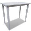 Table Haute Et Bar * | De Gros Topdeal Table De Bar En Bois Blanc