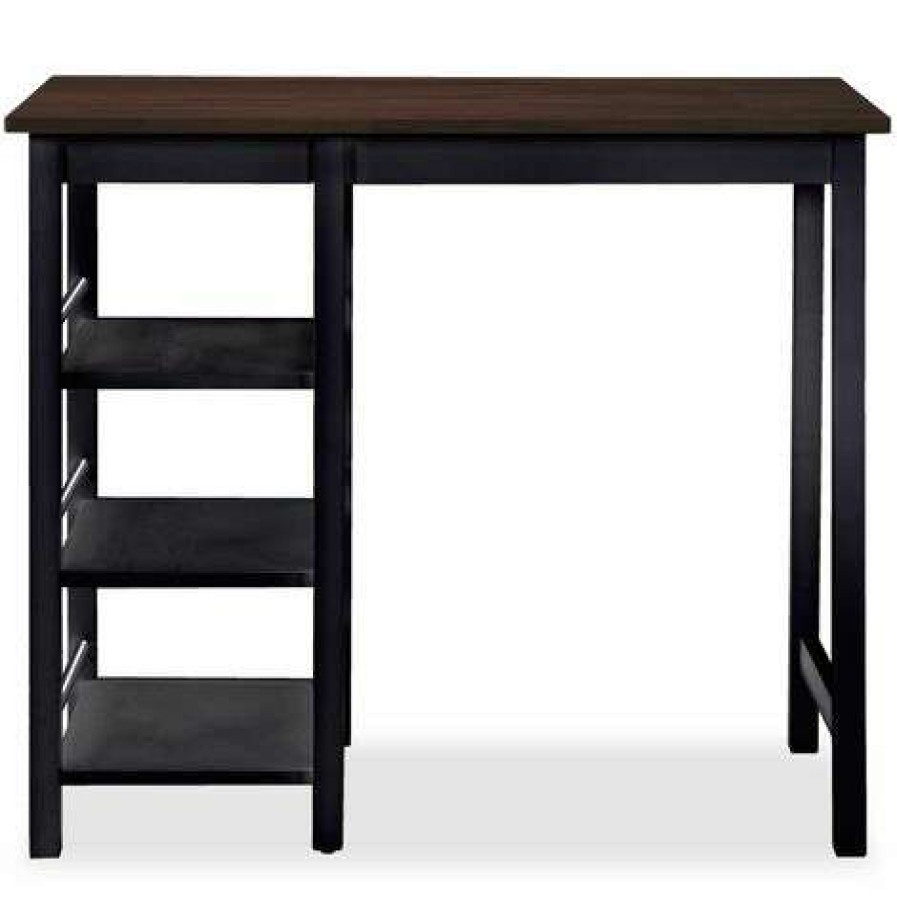 Table Haute Et Bar * | Le Moins Cher Happyshopping Assortiment De Bar 3 Pcs Mdf Noir