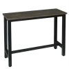 Table Haute Et Bar * | Acheter Woltu 1 X Table De Bar. Table De Bistrot. Table A Manger. Structure En Metal. Plateau En Mdf. 140X40X100 Cm. Noir+Rouille