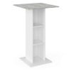 Table Haute Et Bar * | Top 10 Table De Bar Redeo" Blanche/Beton Vicco