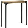 Table Haute Et Bar * | Les Meilleures Critiques De Box Furniture Table Mange Debout Bristol Style Industriel Vintage 70X110X108H Cm Noir