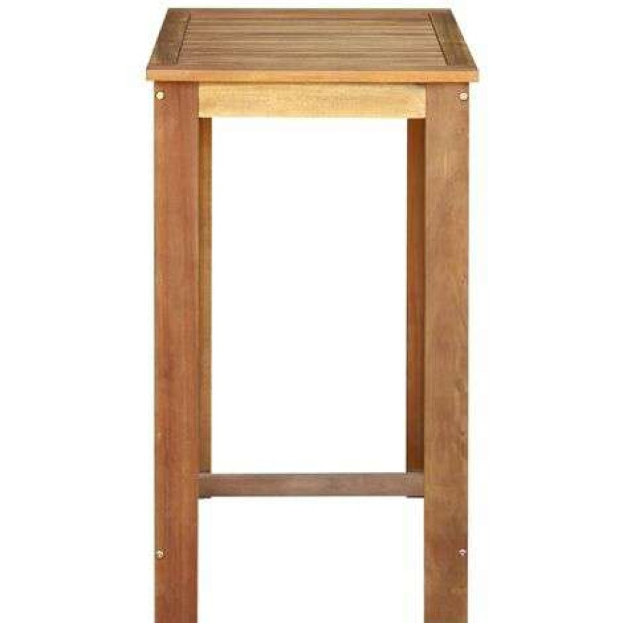 Table Haute Et Bar * | Le Moins Cher True Deal Table De Bar Bois D'Acacia Solide 60 X 60 X 105 Cm