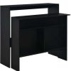 Table Haute Et Bar * | Sortie Topdeal Table De Bar Avec 2 Dessus De Table Noir 130 X 40 X 120 Cm