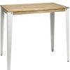 Table Haute Et Bar * | Les Meilleures Critiques De Table Mange Debout Lunds 60X100X110Cm Blanc-Vieilli. Box Furniture Blanc