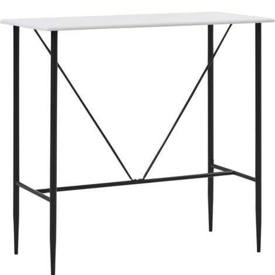 Table Haute Et Bar * | Les Meilleures Critiques De True Deal Ensemble De Bar 5 Pcs Similicuir Noir