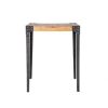 Table Haute Et Bar * | Top 10 Miliboo Table Haute Industrielle Carree En Manguier Massif Et Metal Madison Bois Clair / Noir