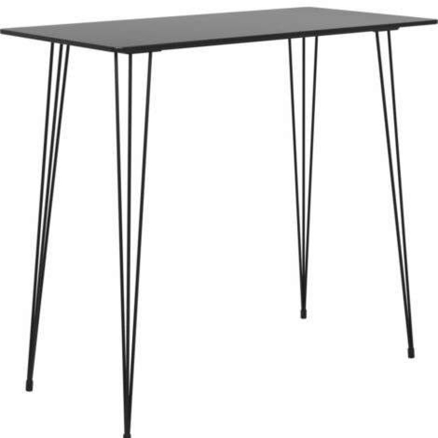 Table Haute Et Bar * | Remise True Deal Ensemble De Bar 3 Pcs, 1 Table Et 2 Tabourets De Bar Noir