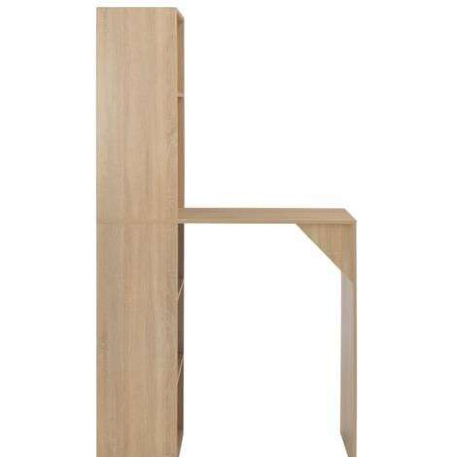 Table Haute Et Bar * | De Gros Supermarket Table De Bar Avec Armoire Chene 115 X 59 X 200 Cm