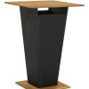 Table Haute Et Bar * | De Gros Hommoo Table De Bar Noir 80X80X110 Cm Resine Tressee Et Bois D'Acacia