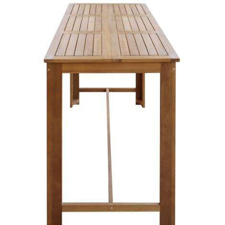 Table Haute Et Bar * | Grosses Soldes Litzee Table De Bar Bois D'Acacia Solide 150 X 70 X 105 Cm #