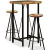 Table Haute Et Bar * | Meilleur Prix True Deal Ensemble De Bar 3 Pcs Bois De Recuperation Massif