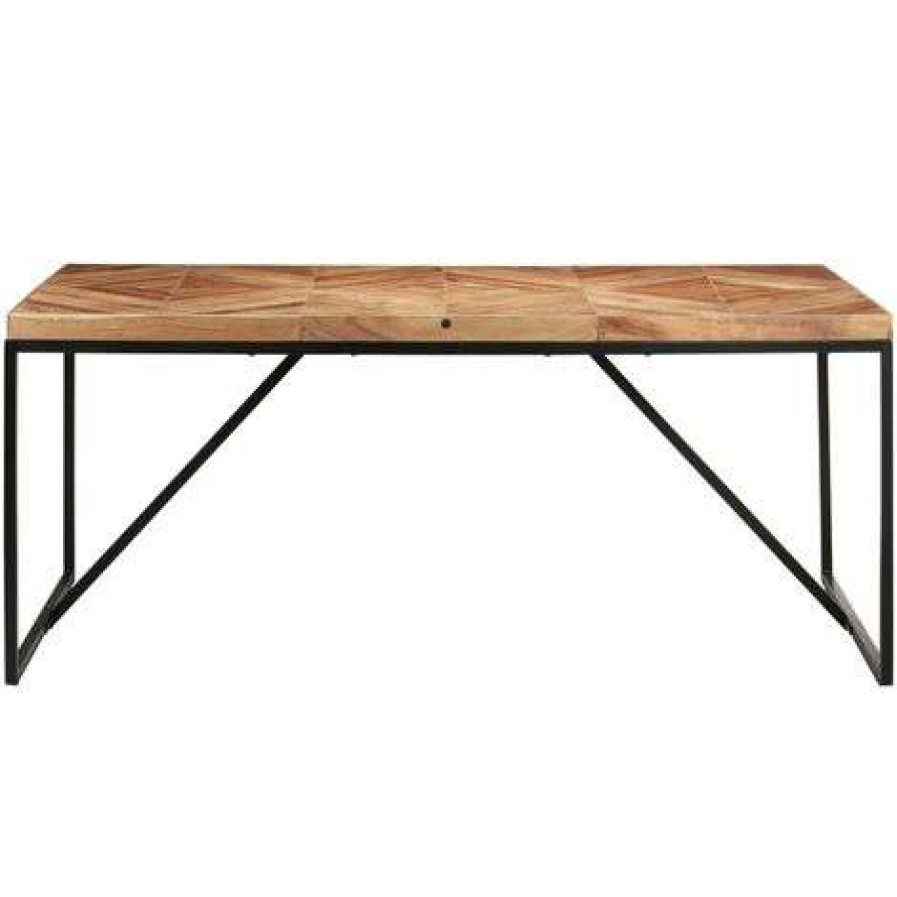 Table Haute Et Bar * | Coupon Inlife Table A Diner 180X90X76 Cm Bois Massif D'Acacia Et De Manguier