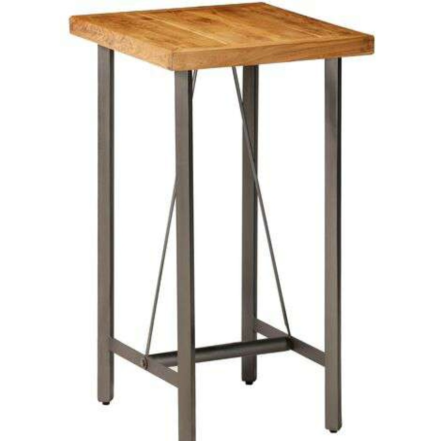 Table Haute Et Bar * | Nouveau True Deal Table De Bar Teck Recycle Massif 60 X 60 X 107 Cm