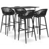 Table Haute Et Bar * | Meilleur Prix True Deal Ensemble De Bar 5 Pcs Noir