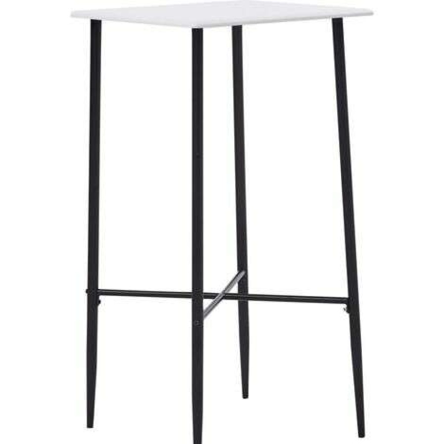 Table Haute Et Bar * | Acheter True Deal Ensemble De Bar 5 Pcs Similicuir Blanc