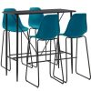 Table Haute Et Bar * | Meilleure Vente True Deal Ensemble De Bar 5 Pcs Plastique Turquoise