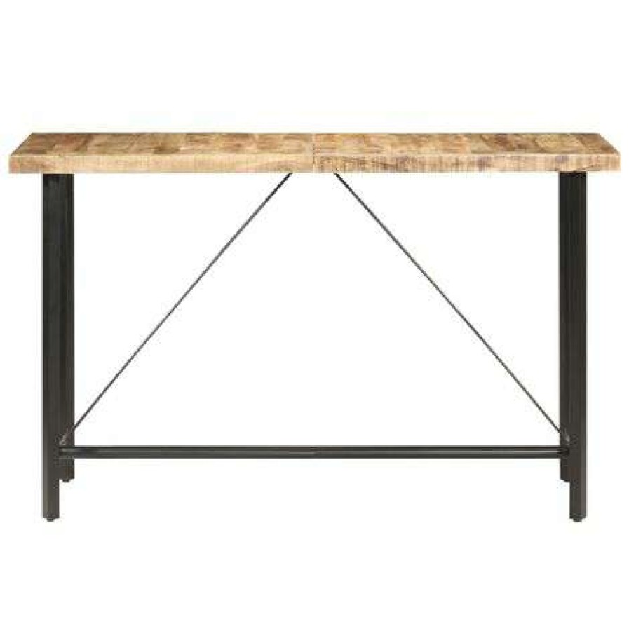 Table Haute Et Bar * | De Gros Table De Bar Bois De Manguier Brut 180X70X107 Cm Vidaxl Brun