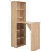 Table Haute Et Bar * | Meilleure Affaire Topdeal Table De Bar Avec Armoire Chene 115 X 59 X 200 Cm