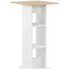 Table Haute Et Bar * | Meilleure Vente Hommoo Table De Bar Blanc 60X60X110 Cm Hdv22360