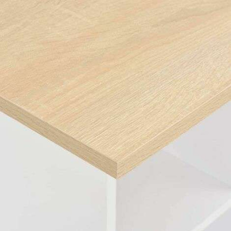 Table Haute Et Bar * | Meilleure Vente Hommoo Table De Bar Blanc 60X60X110 Cm Hdv22360