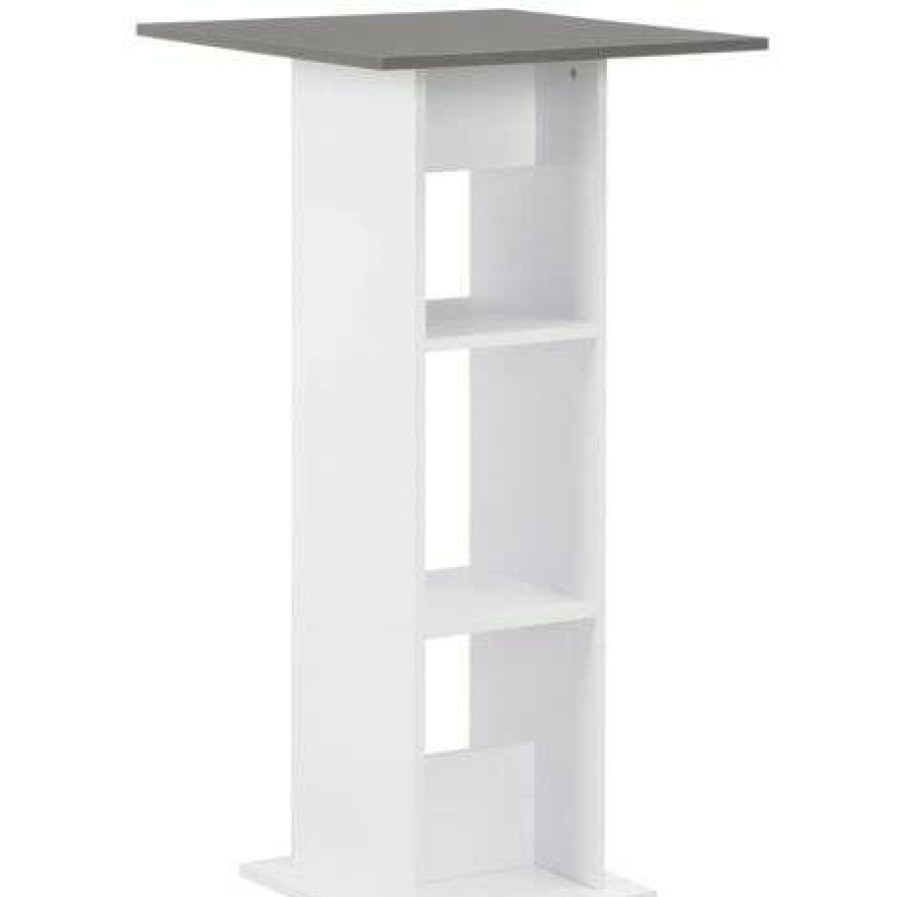 Table Haute Et Bar * | Offres True Deal Table De Bar Blanc 60X60X110 Cm