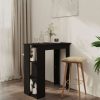 Table Haute Et Bar * | Remise Asupermall Table De Bar Avec Etagere Noir 102X50X103,5 Cm Agglomere