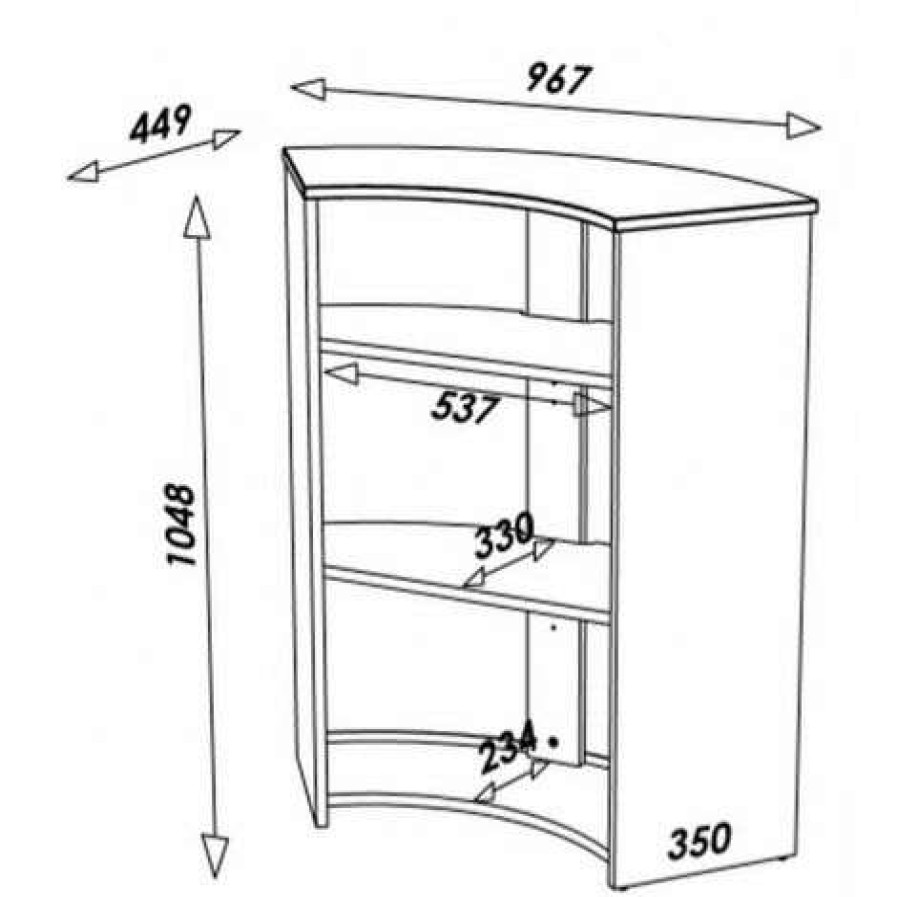 Table Haute Et Bar * | De Gros Beaux Meubles Pas Chers Meuble Comptoir, Meuble Bar 96 Cm Face Noire Coloris: Blanc