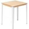 Table Haute Et Bar * | Remise Table Mange Debout Lunds 59X59X110Cm Blanc-Naturel. Box Furniture Blanc