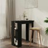 Table Haute Et Bar * | Nouveau Fimei Table De Bar Avec Etagere Noir 102X50X103,5 Cm Agglomere