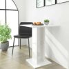 Table Haute Et Bar * | Budget Fimei Table De Bistro Blanc Brillant 60X60X75 Cm Agglomere