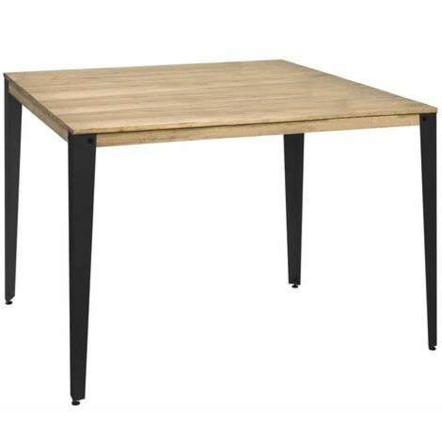 Table Haute Et Bar * | Meilleur Prix Table Mange Debout Lunds 80X160X110Cm Noir-Vieilli. Box Furniture Noir