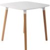 Table Haute Et Bar * | Sortie Decoshop26 Table De Cuisine Table D'Appoint En Bois Couleur Blanc Hauteur 75 Cm Blante