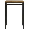 Table Haute Et Bar * | De Gros Miliboo Table Haute Carree En Manguier Massif Et Metal Noir Ypster Bois Clair / Noir