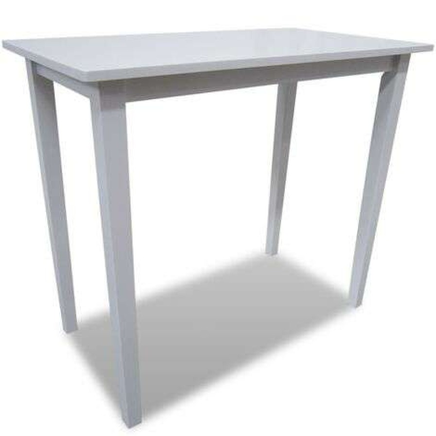 Table Haute Et Bar * | Les Meilleures Critiques De Litzee Table De Bar En Bois Blanc #