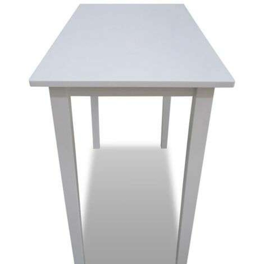 Table Haute Et Bar * | Les Meilleures Critiques De Litzee Table De Bar En Bois Blanc #