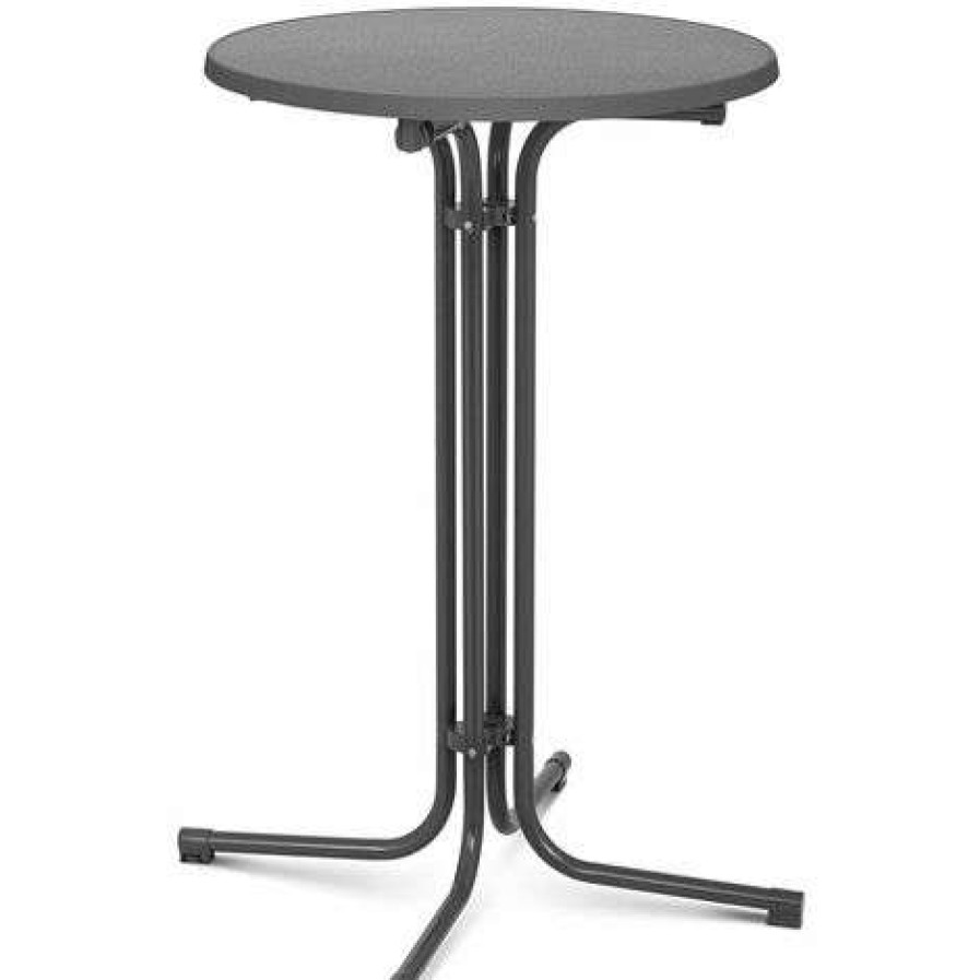 Table Haute Et Bar * | Meilleur Prix Helloshop26 Mange Debout Table Pliable Pliant Diametre 70 Cm Gris Gris