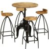 Table Haute Et Bar * | Remise Vidaxl Meuble De Bar 5 Pcs Bois Massif De Manguier Brun Ensembles De Meubles Ensembles De Meubles De Cuisine Et De Salle A Manger Brun Brun