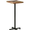 Table Haute Et Bar * | Sortie Happyshopping Table De Bistro Carree 50X50X110 Cm Bois De Recuperation Massif