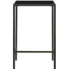 Table Haute Et Bar * | Bon Marche Inlife Table De Bar De Jardin Marron 70X70X110 Cm Resine Tressee Verre