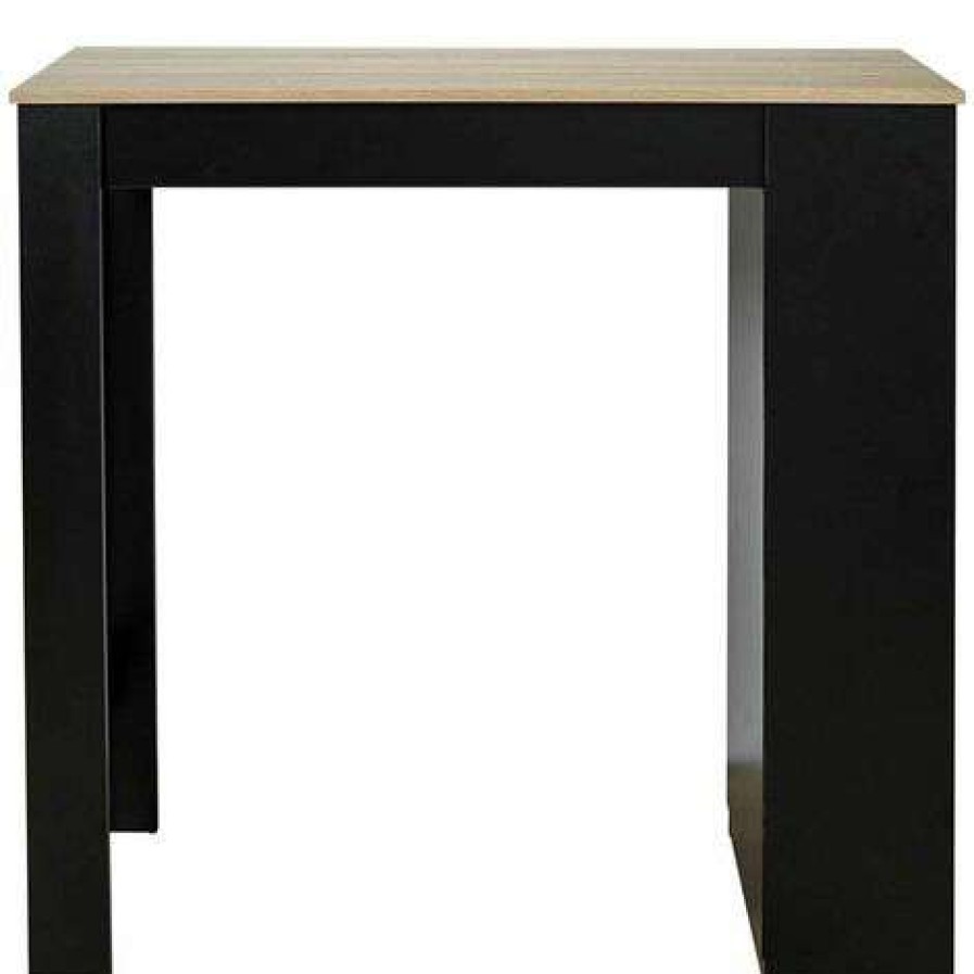 Table Haute Et Bar * | Coupon Altobuy Kanpe Table De Bar Mange-Debout Avec Etageres Noir