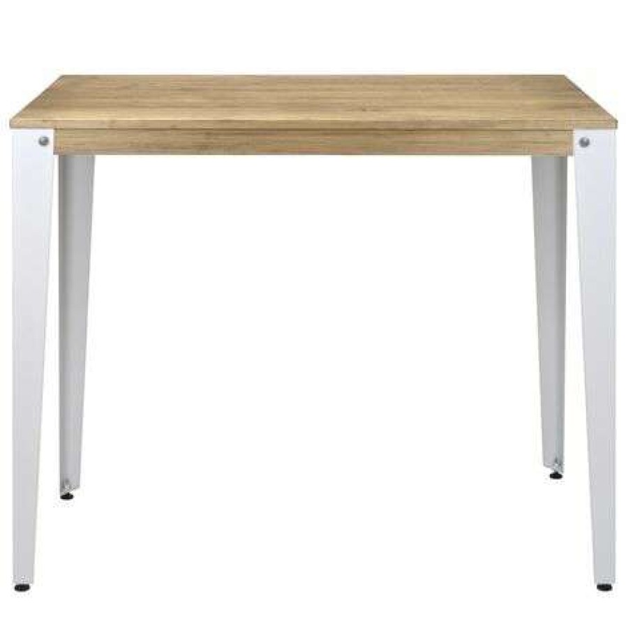 Table Haute Et Bar * | Promo Table Mange Debout Lunds 60X110X110Cm Blanc-Vieilli. Box Furniture Blanc