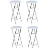 Table Haute Et Bar * | Meilleur Prix Vidaxl Table De Bar 4 Pcs Avec Dessus De Table En Mdf Blanc Blanc